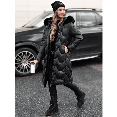 DStreet Kurtka damska pikowana długa WINTERACT czarna Slike