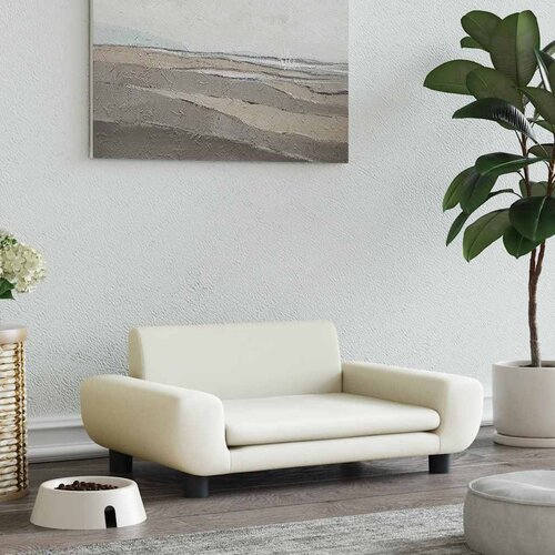 Krevet za pse krem 70 x 45 x 33 cm baršunasti Cene