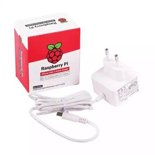 Raspberry strujni adapter za pi usb type-c 3000mA 5.1VDC 1.5m, beli Slike