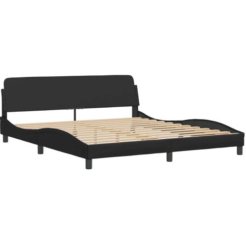  Okvir za krevet s uzglavljem crni 180x200 cm od umjetne kože Slike