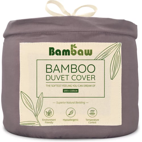 Bambaw Prevleka za odejo iz bambusa 155 x 220 cm - Dark Grey