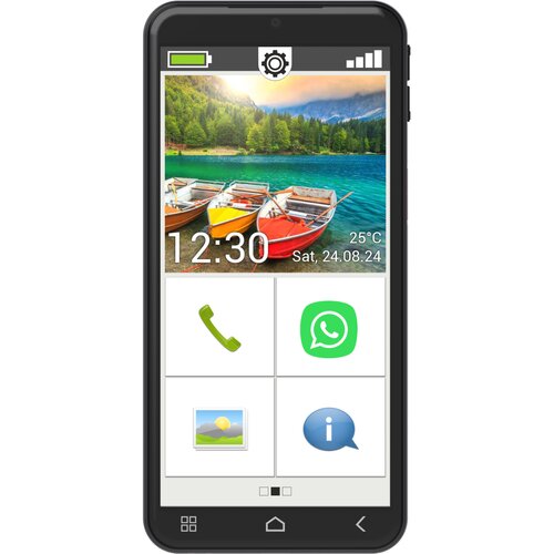 Emporia SMART.6lite senior pametni telefon 128 GB 13.8 cm (5.45 palac) crna Android&amp;trade; 13 Single-SIM Slike