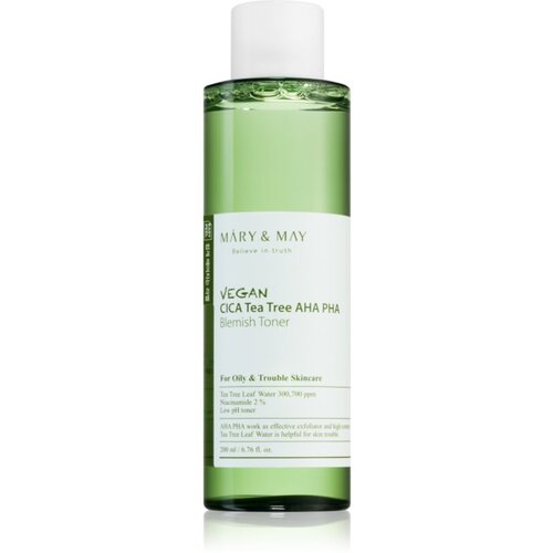 MARY & MAY Cica Tea Tree AHA PHA umirujući tonik za problematično lice, akne 200 ml Cijene