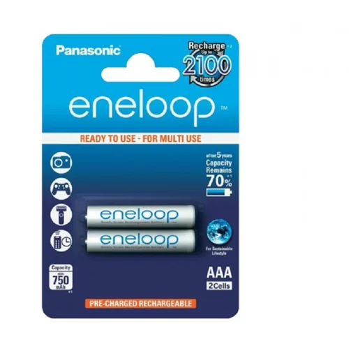 Panasonic Eneloop baterija AAA, 2 kos