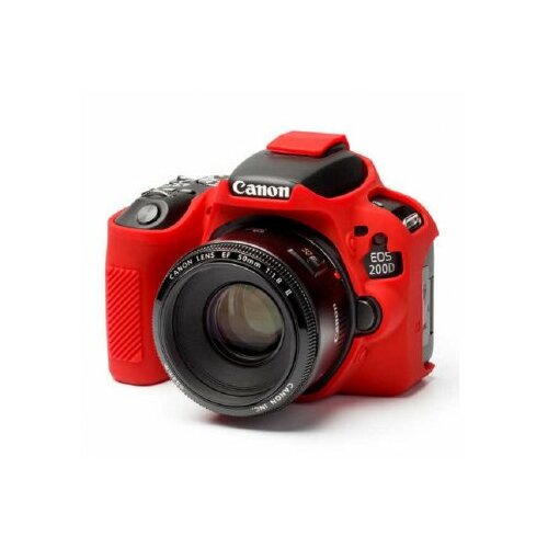 Easycover ECC200DR zaštitna maska za fotoaparat Canon 200D/250D/SL2/SL3 crvena Slike