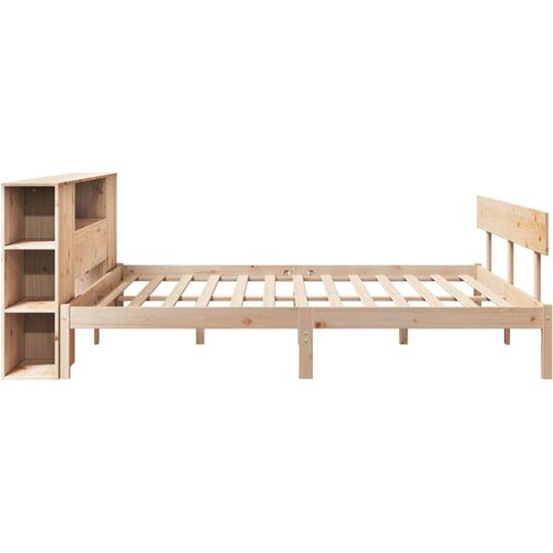 vidaXL Krevet s regalom za knjige bez madraca 200 x 200 cm od borovine Cene