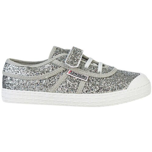 Kawasaki Glitter Kids Shoe W/Elastic K202586 8889 Silver Bijela Cene