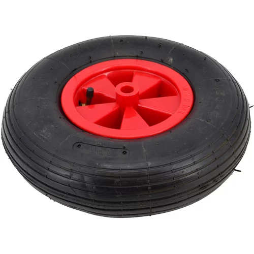Awtools Wheel za vrtno samokolnico pnevmatično 300 mm plastične plastične pnevmatike 2-pikaste rdeče pnevmatike, (21110878)