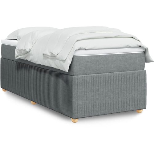vidaXL Box spring krevet s madracem svjetlosivi 90x190 cm od tkanine Cijene