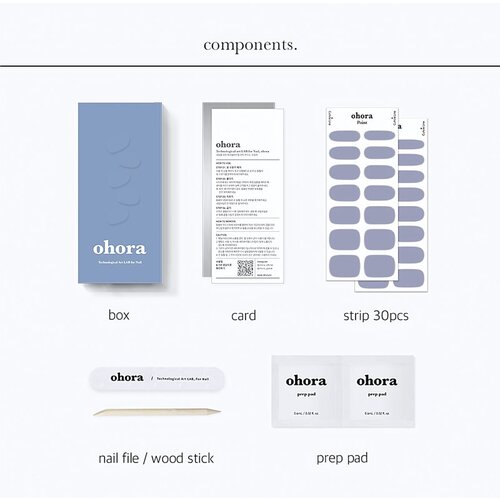 OHORA Gel Nail Sticker N Cream Cloud nalepke za nohte odtenek NB-077 1 kos Slike