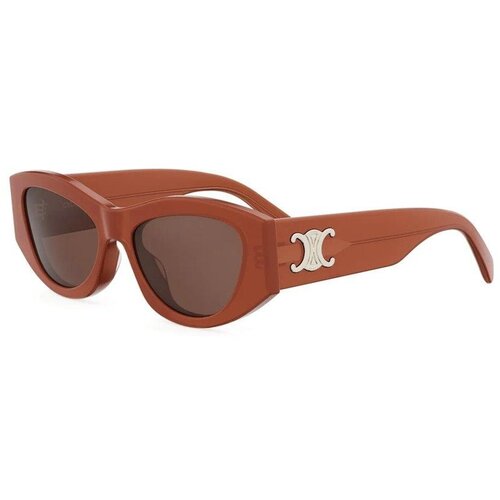 Celine Triomphe Orange Geometric Sunglasses ONE SIZE (55) Oranžna/Rjava Cene