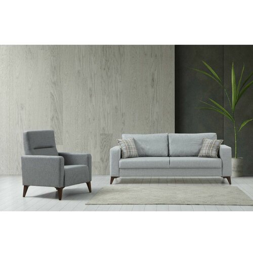Atelier Del Sofa kristal 3+1 - Light Grey, Dark Grey Light GreyDark Grey Sofa Set Slike