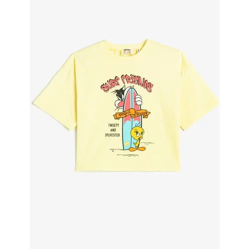 Koton Sylvester And Tweety T-Shirt Licensed Short Sleeve Printed Cotton