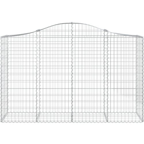  Lučne gabionske ko&amp;scaron;are 9 kom 200x50x120/140cm pocinčano željezo Slike