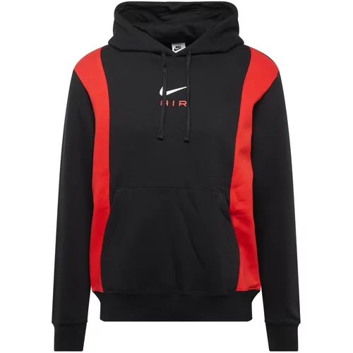 Nike Sportswear Sweater majica 'AIR' crvena / crna / bijela