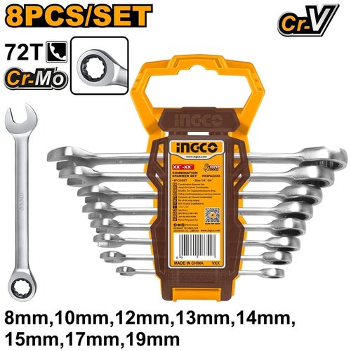  Set kombinovanih ključeva HKSPAR1082 8-19mm SUPER INGCO Slike