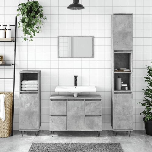 vidaXL Kupaonski ormarić boja betona 80x33x60 cm od konstruiranog drva Cijene