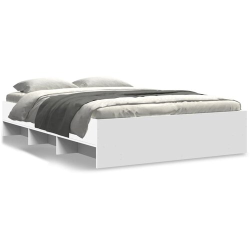 VidaXL Okvir za krevet bijela 140x190 cm konstruirano drvo Slike