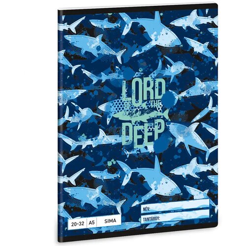 Ars Una Lord of the Deep zvezek s motivom morskega psa, gladke strani, A/5 Cene