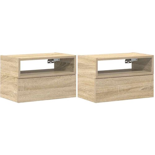 VidaXL Stenska nočna omarica 2 kosa sonoma hrast 45x26x28,5 cm, (21779878) Slike