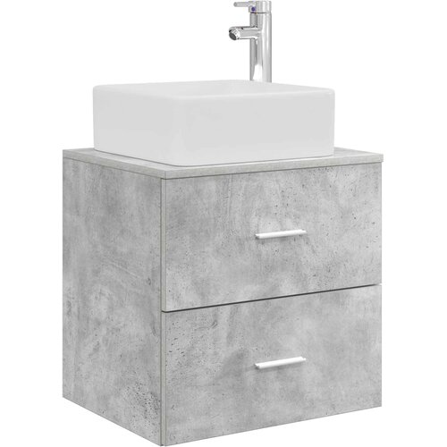 vidaXL Umivalnik s pritrditev na steno Betonsko siva 53 x 34,5 x 63 cm, (5000245564) Cene