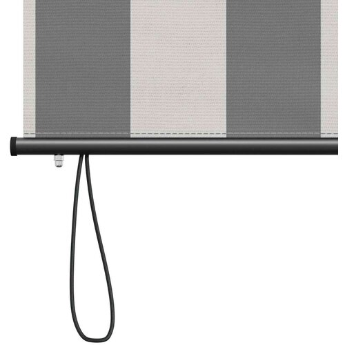 Rolo zavjesa Antracit i bijelo 100 x 250 cm Tkanina i aluminij - Antracit i bijela 100 x 250 cm Slike