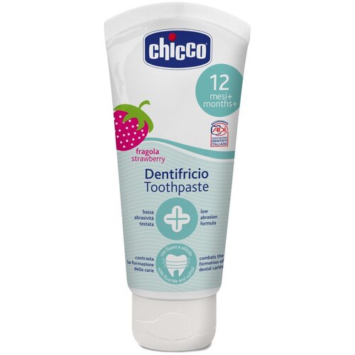 Chicco zobna pasta ali gel jagoda 12m+ Slike