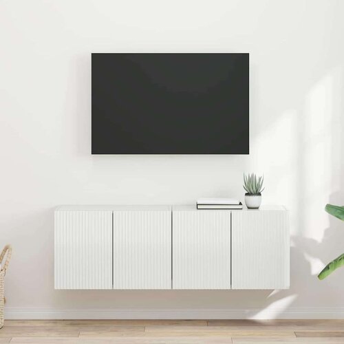 TV stenska omara 2 pcs Visok sijaj bela 59,5 x 31 x 40 cm, (5000112731) Cene