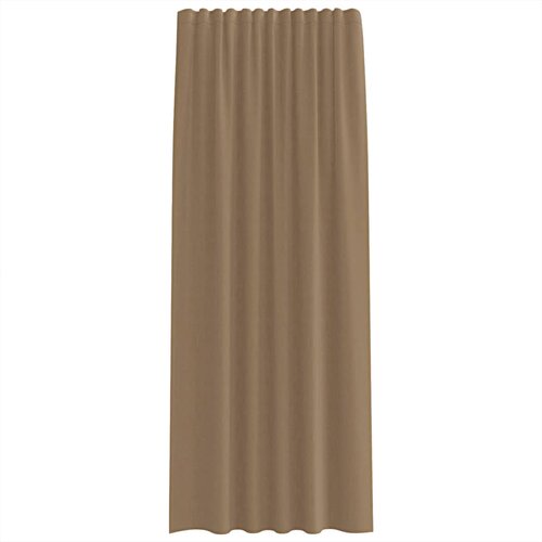 Voile zavjese s džepovima za &amp;scaron;ipke 2 kom svijetlosmeđe Smeđa 140 x 245 cm Slike