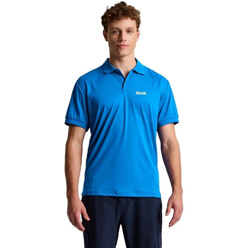 Slam Polo majice kratki rokavi Tech Pique Evo Ss Modra Slike