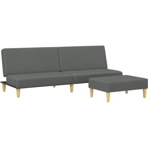 Maison Chic kavč - Sofa - Kanape dvosed z ležiščem in stolčkom za noge temno sivo blago, (21727641) Cene