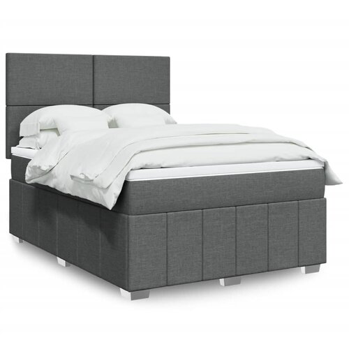 vidaXL Krevet s oprugama i madracem tamnosivi 140x190 cm od tkanine Cijene