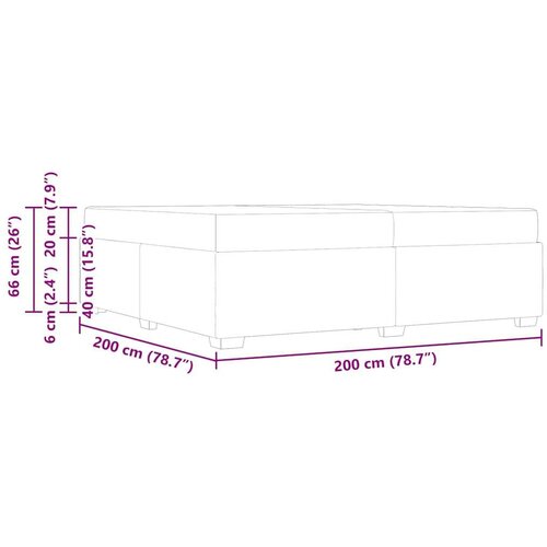  Okvir za krevet Bijelo 200 x 200 cm Umjetna koža Slike