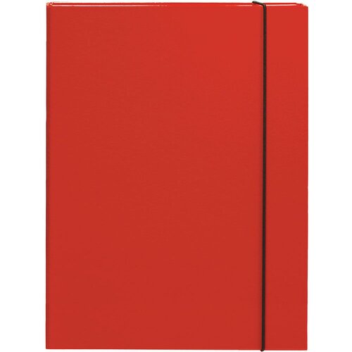 Optima Mapa kartonska s gumicom lak A4/3 cm crvena 22491 Slike