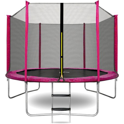  Trampolin 250 cm s vanjskom zaštitnom mrežom + stepenice AGA SPORT TOP MRT1008P - roza Cijene