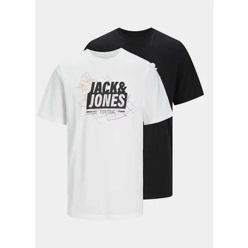 Jack & Jones Set dveh majic Map Logo 12260796 Črna Regular Fit