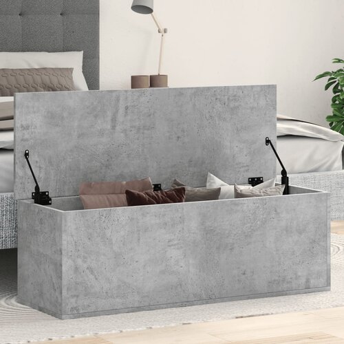 vidaXL Škatla za shranjevanje betonsko siva 102x35x35cm inženirski les Cene