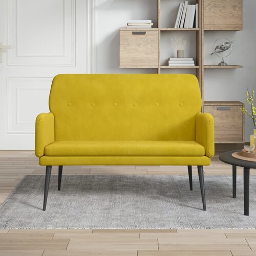 vidaXL Klupa žuta 108 x 79 x 79 cm baršunasta Cijene