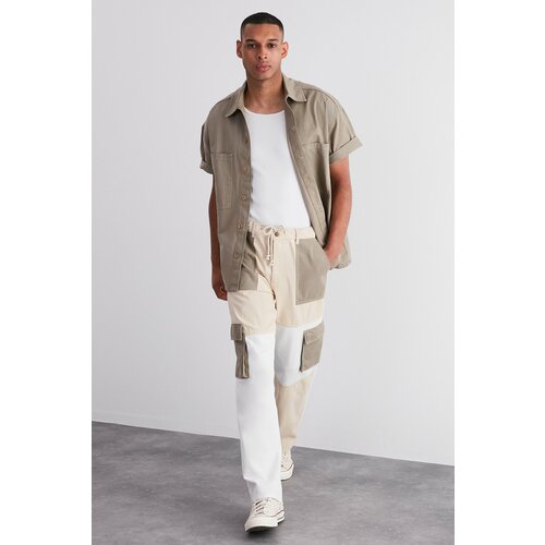 Trendyol Limited Edition Khaki Color Block Loose Fit Cargo Pants Slike