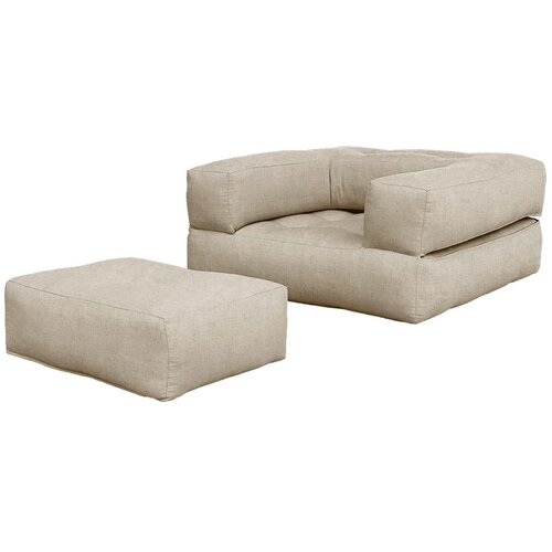 Karup Design Raztegljiv fotelj Cube Linen Beige Cene