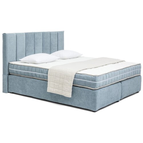 Bonami Selection Modra boxspring postelja 160x200 cm Olia Bold Line – Cene