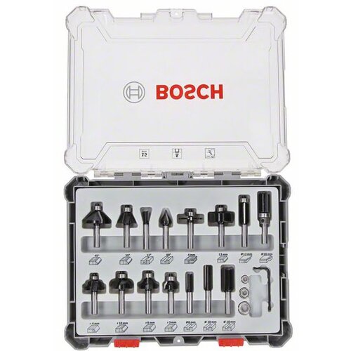 Bosch 15-dijelni set glodala za drvo 6 mm 15/1 – 2 607 017 471 Cijene