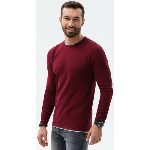 Ombre Puloverji Moški pulover (E121DARK-RED) pisana