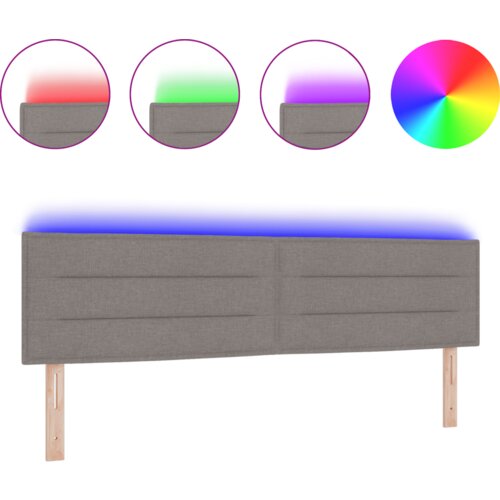  LED uzglavlje linija dizajn Taupe 90 cm tkanina Slike