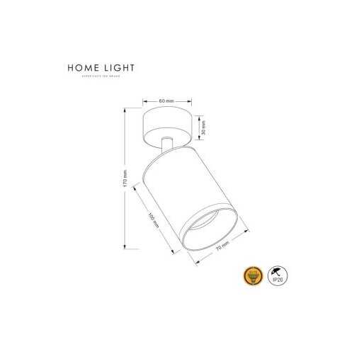 HOME LIGHT Talia 105 Spot lampa bela Slike