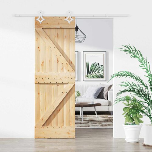  Klizna vrata 70 x 210 cm Čvrsta borovina (neobrađena) Cijene