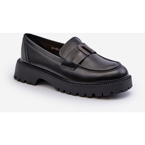 VINCEZA Girls' Loafer Moccasins with Ornament Black Elvilda Cijene