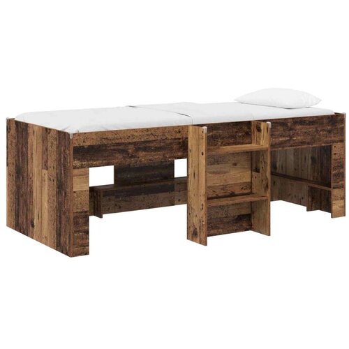  Kreveta za visoko spavanje djece 2 pcs Staro drvo 90 x 200 cm - Staro drvo 90 x 200 cm Cijene