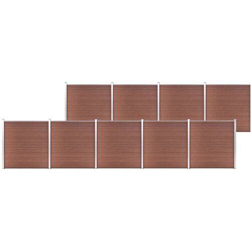 vidaXL Vrtna ograja WPC 1564x186 cm rjava Cene