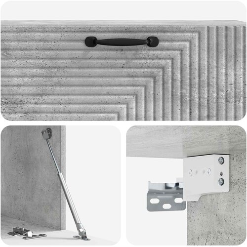  ormar za zid Betonska siva 98 x 31 x 30 cm Konstruirano drvo Slike